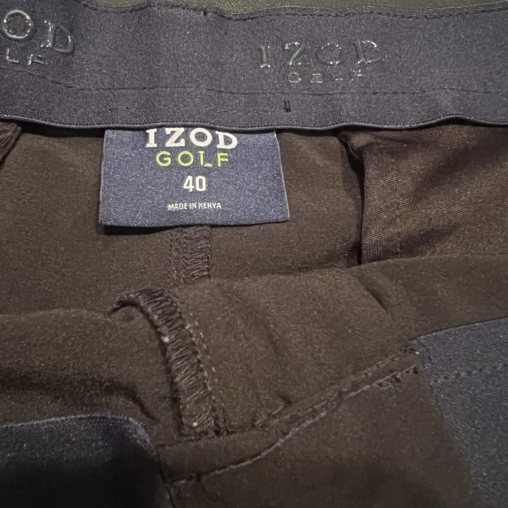 Izod Golf Men's Size‎ 40 Black Shorts Dress Lightweight 6 Pockets